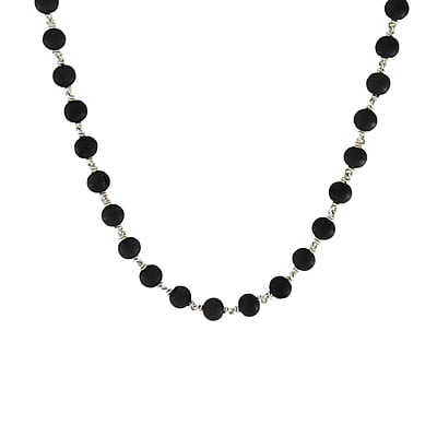 SRIMATHI JEWELLERS 925 Silver Tied Karungali  Mala 8mm,54 Beads, 30 Inchs