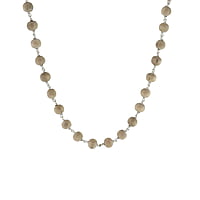 SRIMATHI JEWELLERS 925 Silver Tied Thulasi Malai 8mm,54 Beads, 30 Inchs
