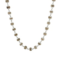 SRIMATHI JEWELLERS 925 Silver Caped  Thulasi Malai 8mm,54 Beads, 30 Inchs