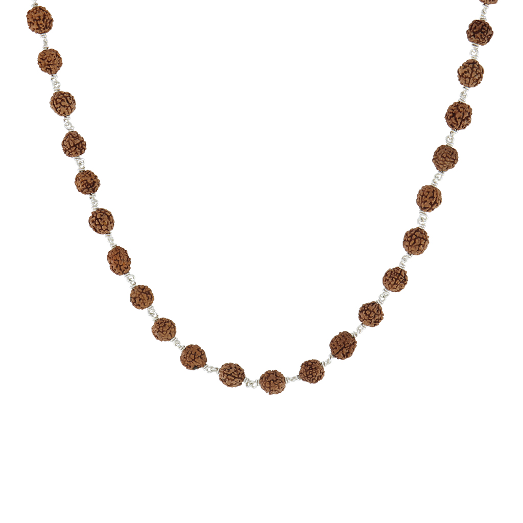 925 Sterling Silver Karungali Pendant Rudraksha Silver Mala