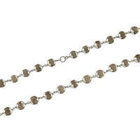 SRIMATHI JEWELLERS 925 Silver Caped  Thulasi Malai 8mm,54 Beads, 30 Inchs