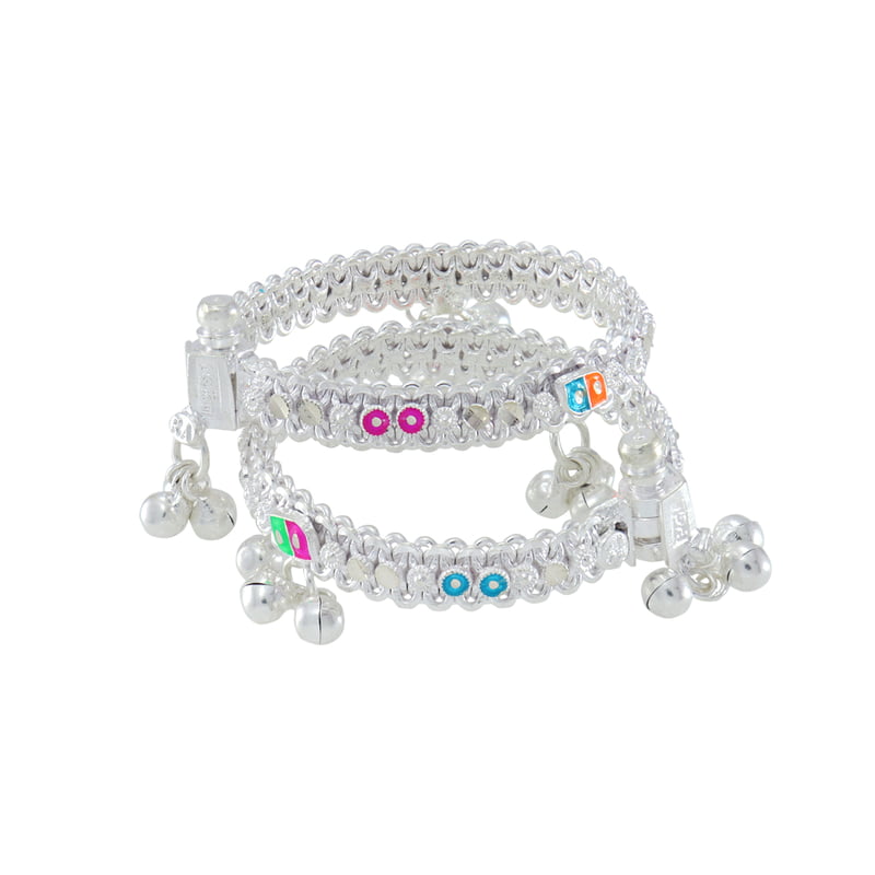 silver anklets for 1 year baby girl