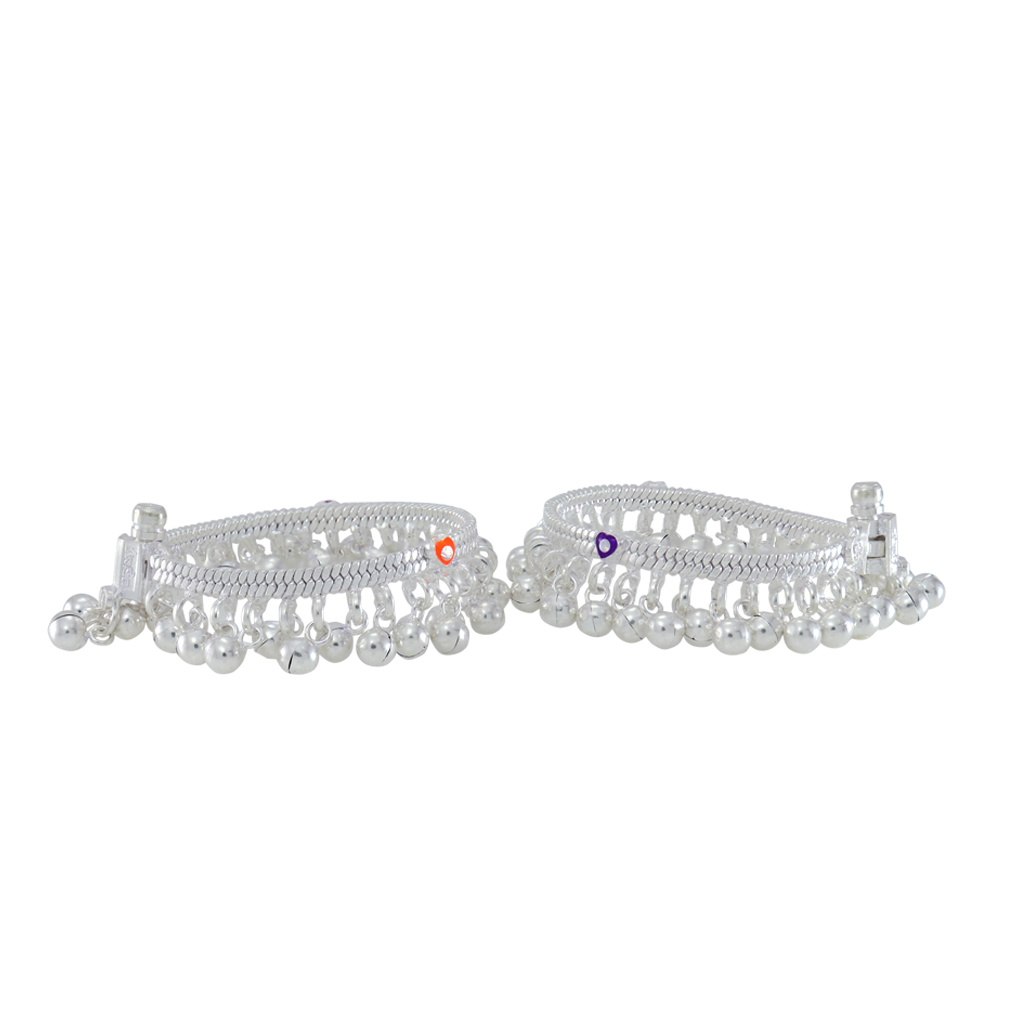 silver anklets for 6 month baby girl (1002)
