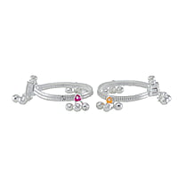 silver anklets for 1 year baby girl (1001)