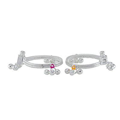 silver anklets for 1 year baby girl (1001)