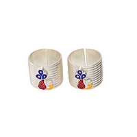 Enamel Peacock Adjustable Toe Ring