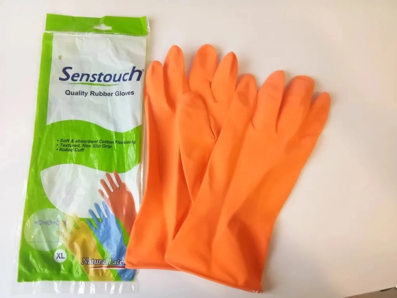 Rubber Senstouch Household Gloves, For Industry/Material Handling/Assembly