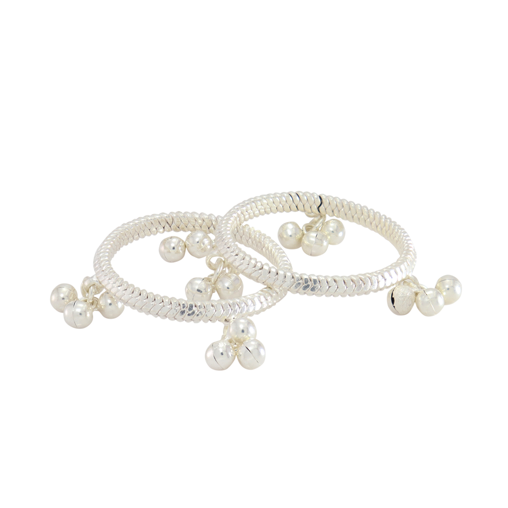 Silver Anklet for Babies – Adjustable & Lightweight by Srimathi Jewelers