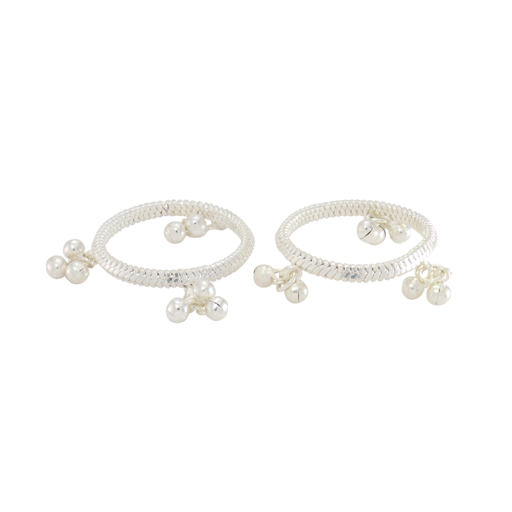 Silver Anklet for Babies – Adjustable & Lightweight by Srimathi Jewelers