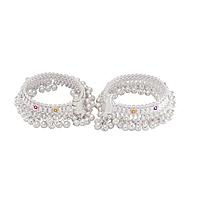 Silver Jaldra Ghungroos Anklet for Babies