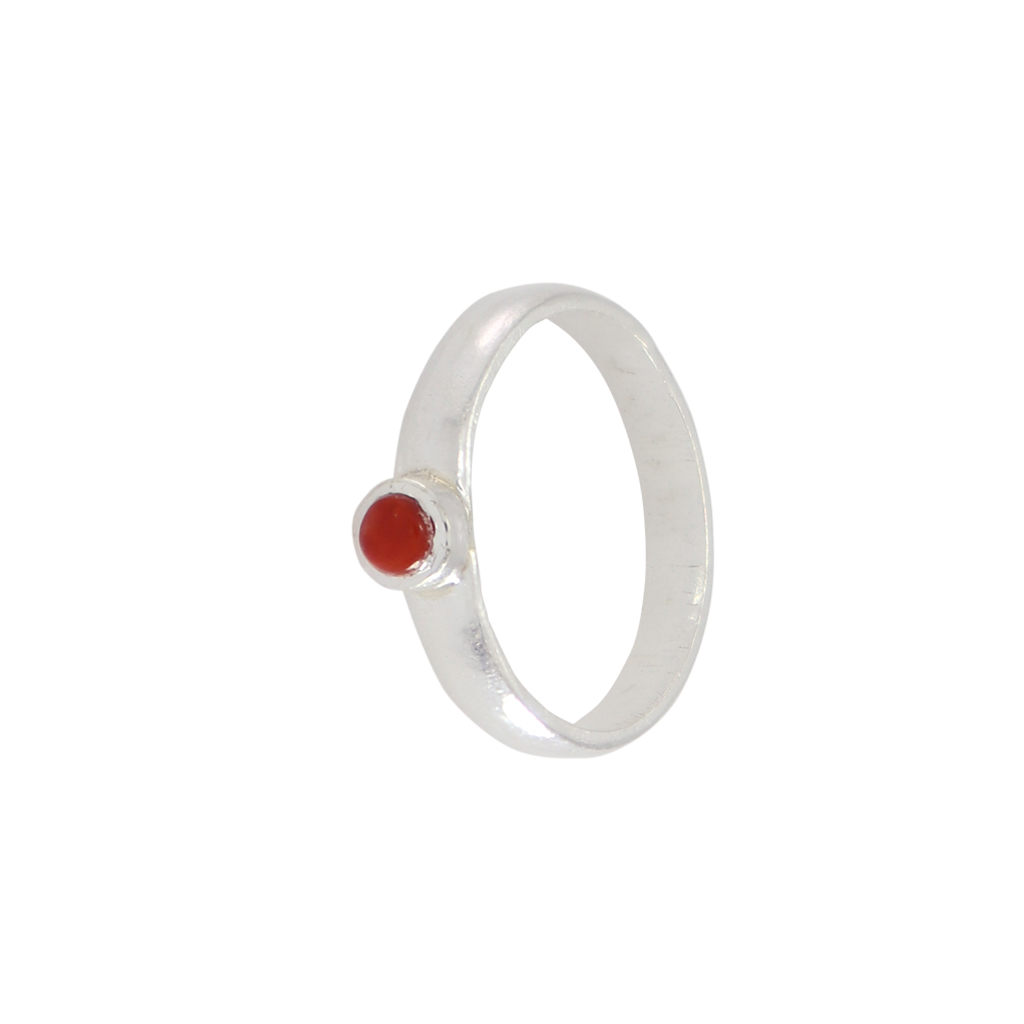 925 Silver Red Stone Ring – Elegant Finger Ring