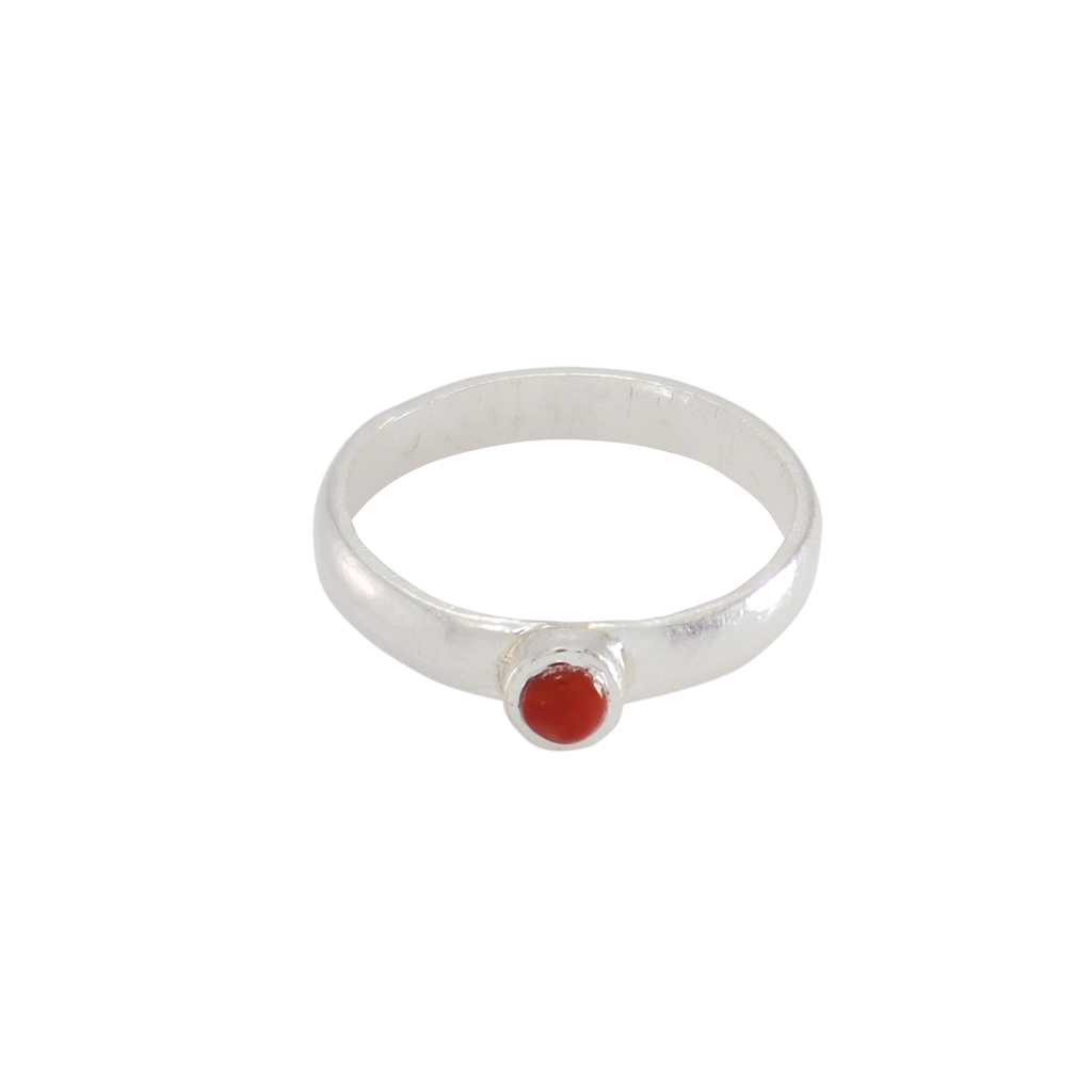 925 Silver Red Stone Ring – Elegant Finger Ring