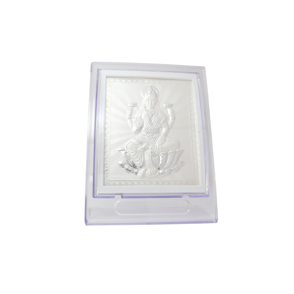 Pure Silver Lakshmi Frame – Divine Blessings
