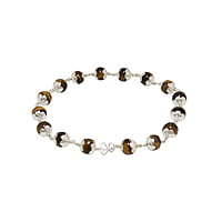 Silver Capped Tigereye Bracelet