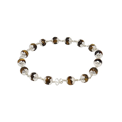 Silver Capped Tigereye Bracelet