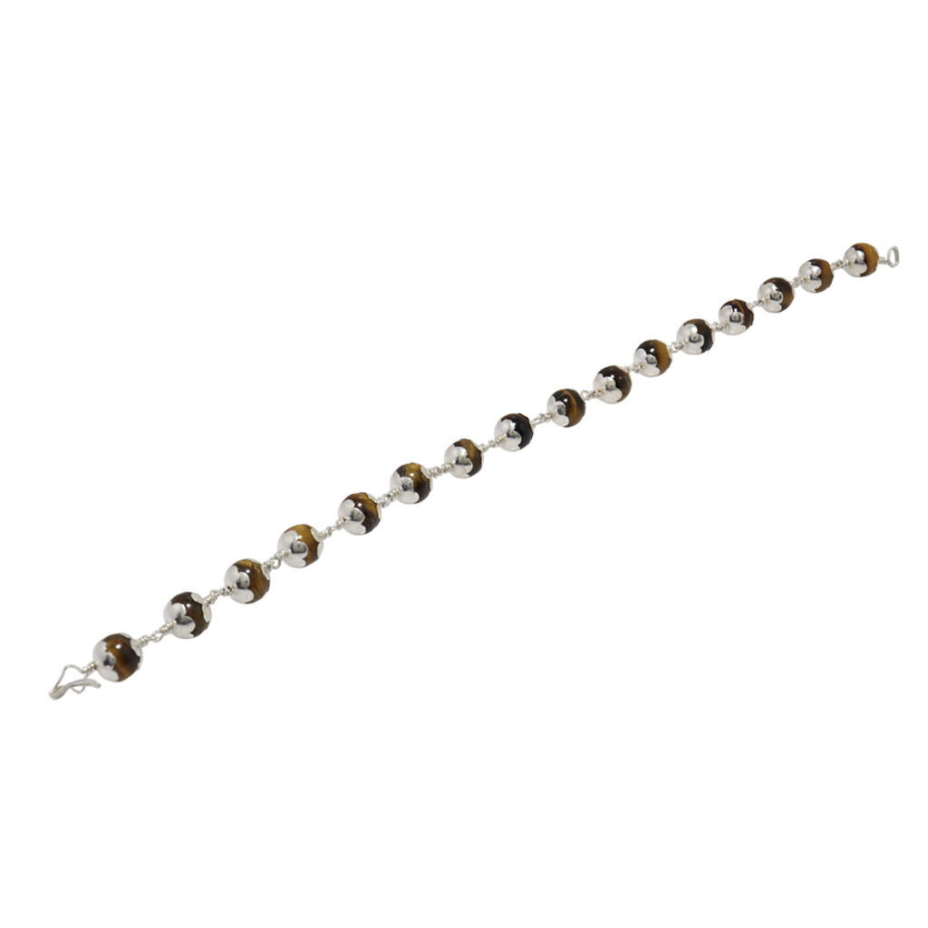 Silver Capped Tigereye Bracelet