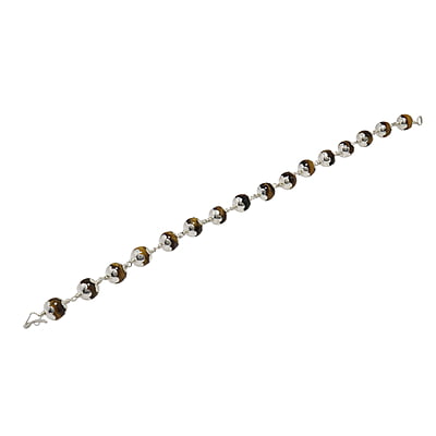 Silver Capped Tigereye Bracelet