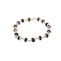 Silver Capped Tigereye Bracelet