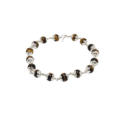 Silver Capped Tigereye Bracelet