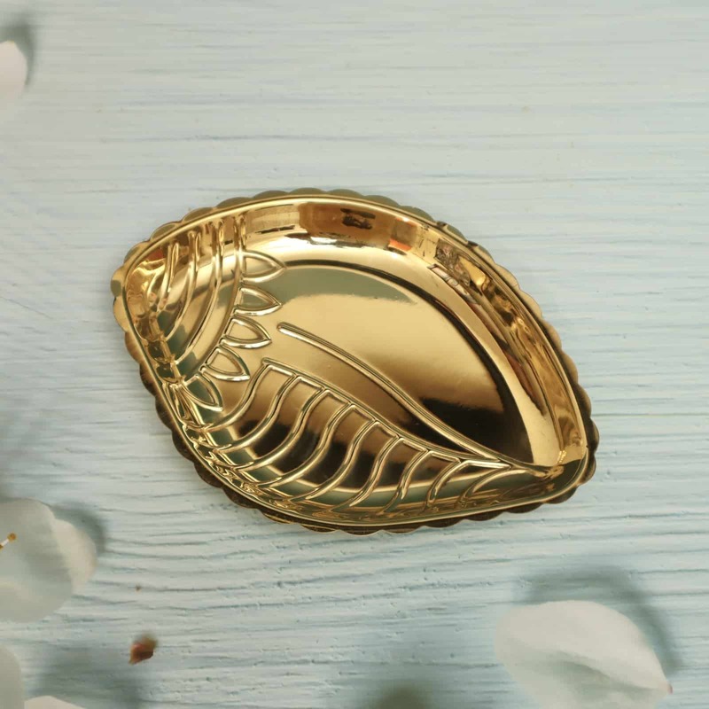 Unique Brass Shankh Design Plate / Thali for Pooja and Decor