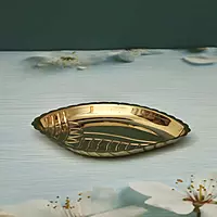 Unique Brass Shankh Design Plate / Thali for Pooja and Decor