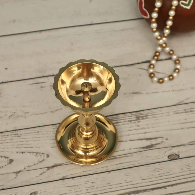 Traditional Brass Udupi Nanda Stand Deepak in Sizes