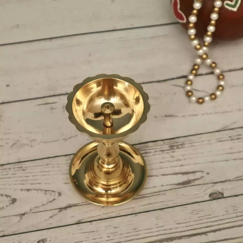 Traditional Brass Udupi Nanda Stand Deepak in Sizes