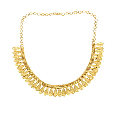 Gold tone flower necklace