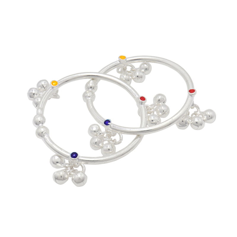 Silver Baby Anklet ( Kambi Kolusu with Salangai )