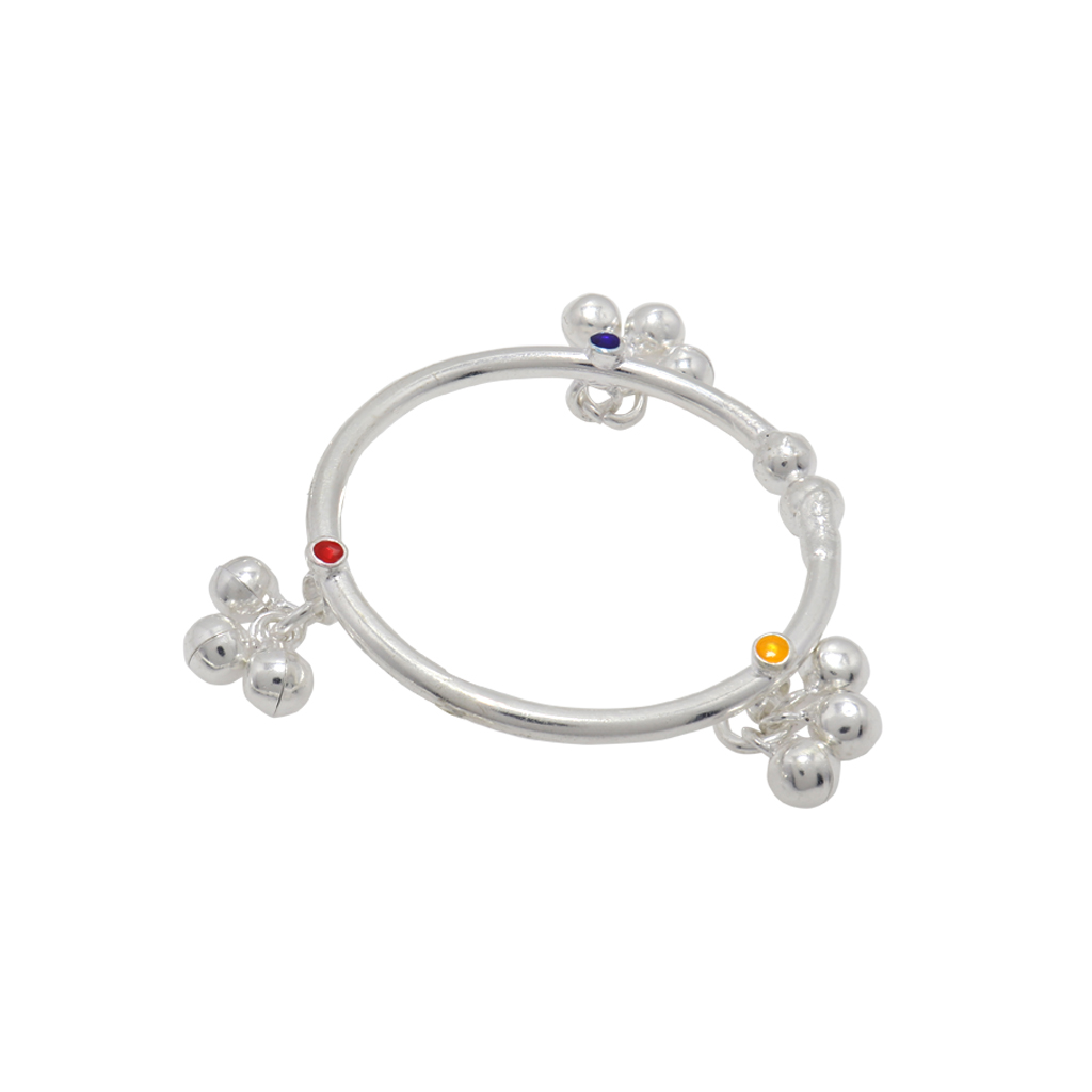 Silver Baby Anklet ( Kambi Kolusu with Salangai )