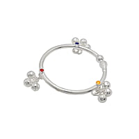 Silver Baby Anklet ( Kambi Kolusu with Salangai )