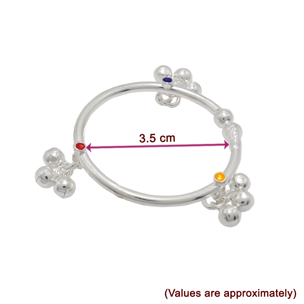 Silver Baby Anklet ( Kambi Kolusu with Salangai )