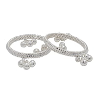 Silver Baby Anklet ( Karanai Kolusu with Salangai)