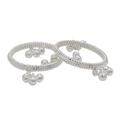 Silver Baby Anklet ( Karanai Kolusu with Salangai)