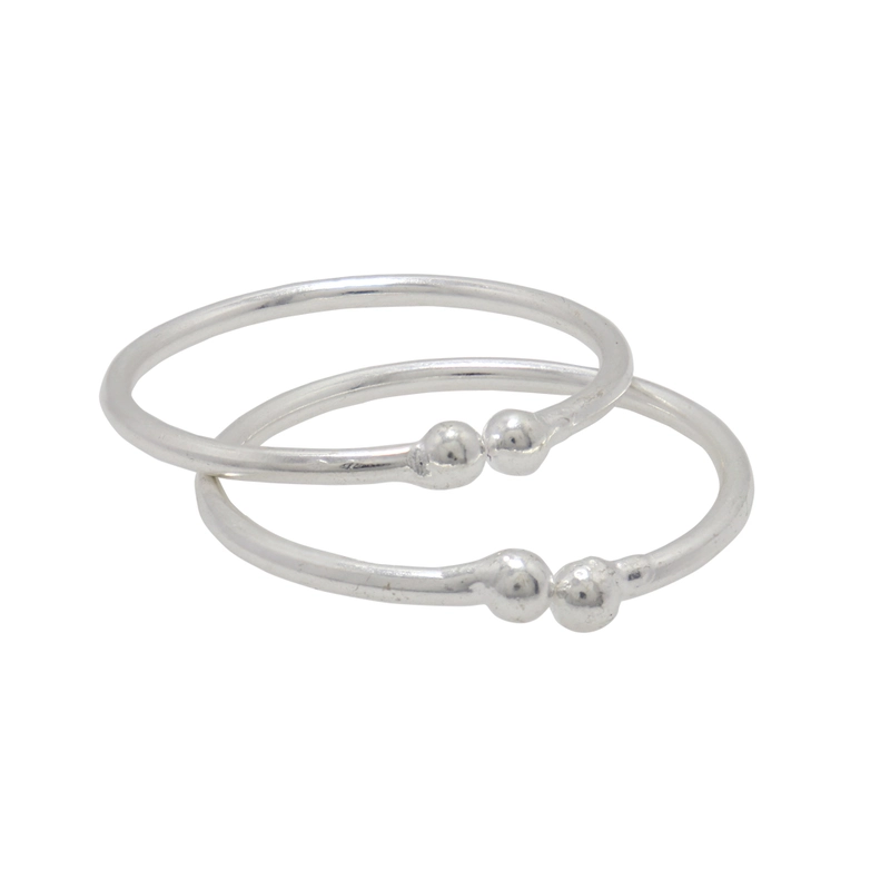 Silver Baby Anklet ( Kappu Kolusu)