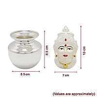 Silver Varalakshmi Face with Kalasam