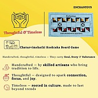 Chaturvimshathi Koshtaka Game - Raw Silk Indian strategy game
