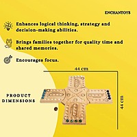 Pachisi Magnetic Wooden Board Game | Enchantoys Ludo India