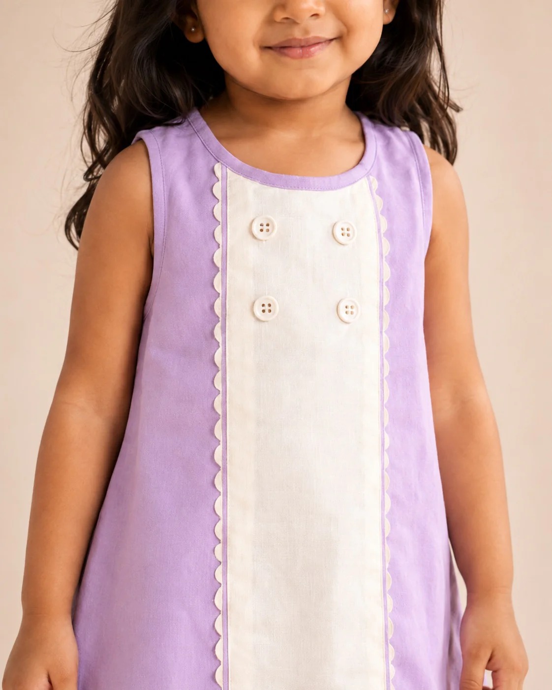 Provence Dress | Organic Cotton–Linen Panel Dress
