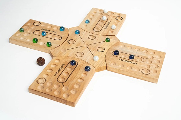Pachisi Magnetic Wooden Board Game | Enchantoys Ludo India