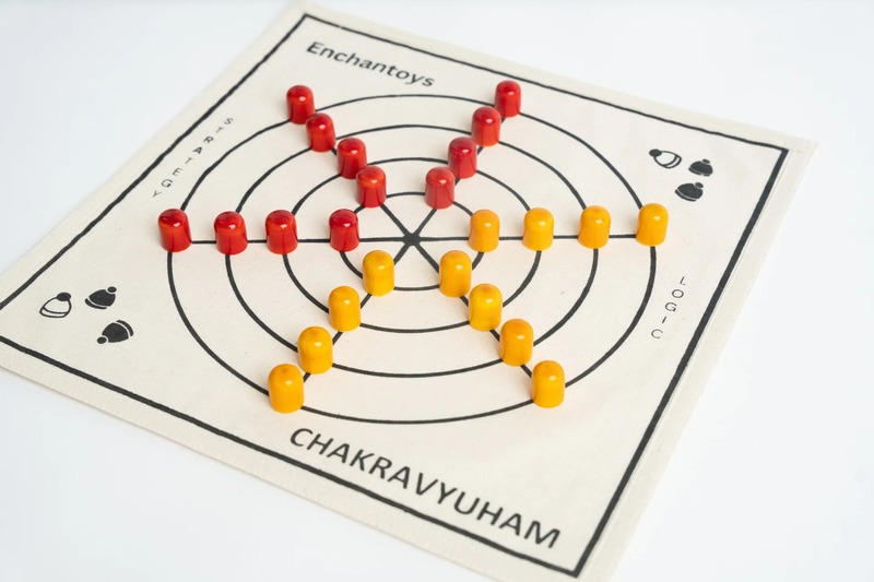 Chakravyuham by Enchantoys - a handcrafted Indian strategy board game that blends logic and fun