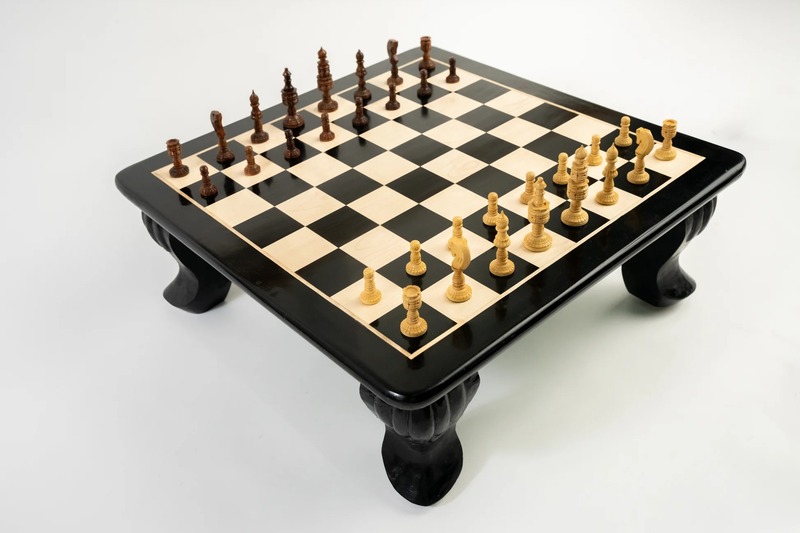 Handcrafted Chess Board 26 inch - Premium Wooden Design & Handcrafted Coins