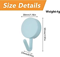 (Pack of 40) | Self Adhesive Round Shape Wall Hooks | Multi Color