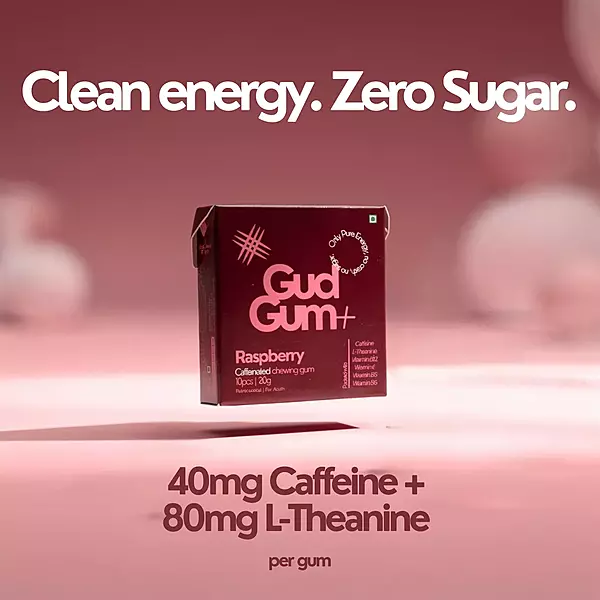 Raspberry Caffeinated Chewing Gum
