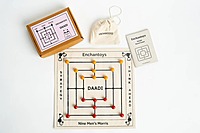 Daadi Board Game on Cotton Fabric – Handcrafted, Eco-Friendly Traditional Indian Strategy Game