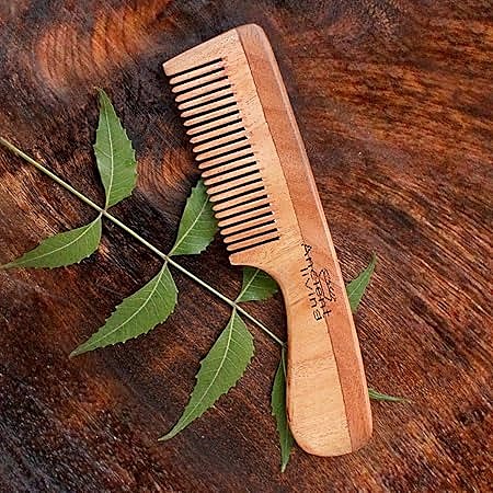 Ancient Living Neem Wood Comb With Handle
