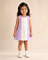 Provence Dress | Organic Cotton–Linen Panel Dress