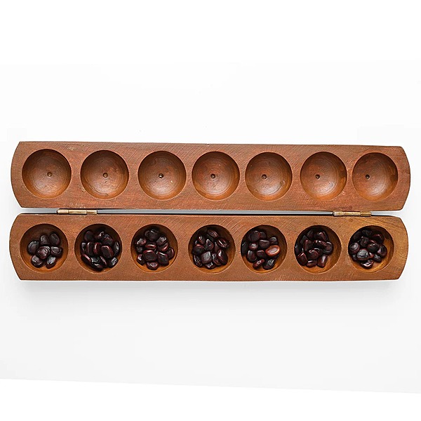 Enchantoys Vamanaguntalu 7 -Pit Indian Traditional  Board Game