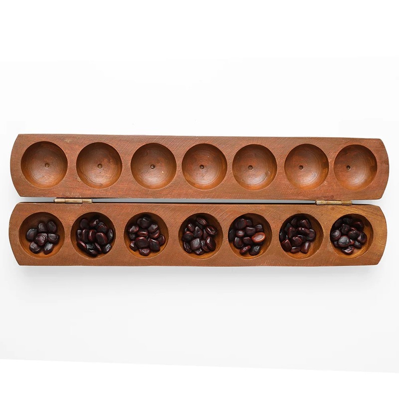 Enchantoys Vamanaguntalu 7 -Pit Indian Traditional  Board Game