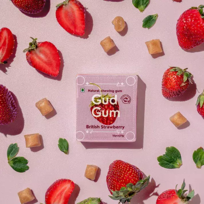 Strawberry Natural Chewing Gums